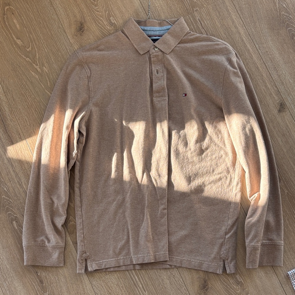 Tommy Hilfiger Tan Casual Button Down Shirt